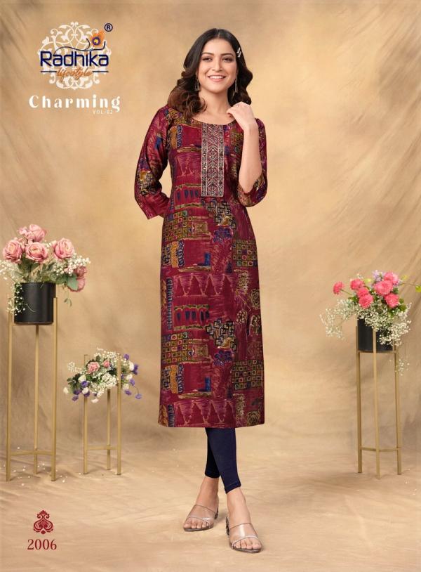Radhika Charming Vol 2 Chanderi Designer Kurti Collection